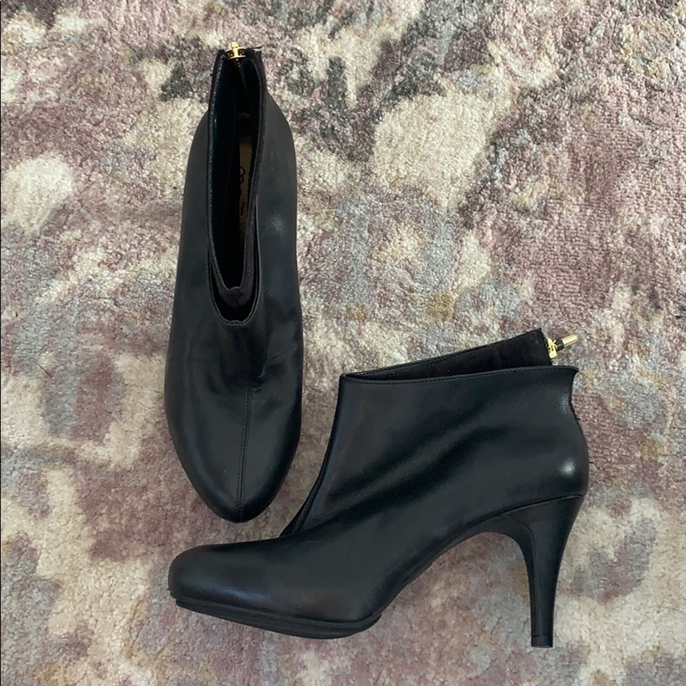 Black Leather Booties